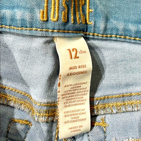 Justice Girls size 12 brand new sequin flip pull on jeans. - Picture 4 of 8